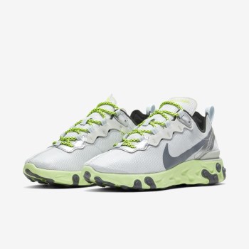 Nike React Element 55 - Női Utcai Cipő - Platina/Szürke